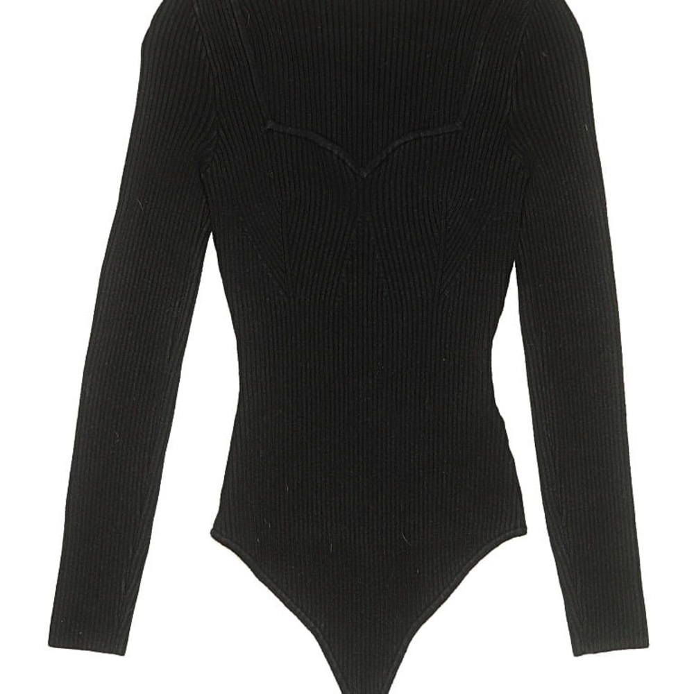 Abercrombie & Fitch Black Long Sleeve Bodysuit